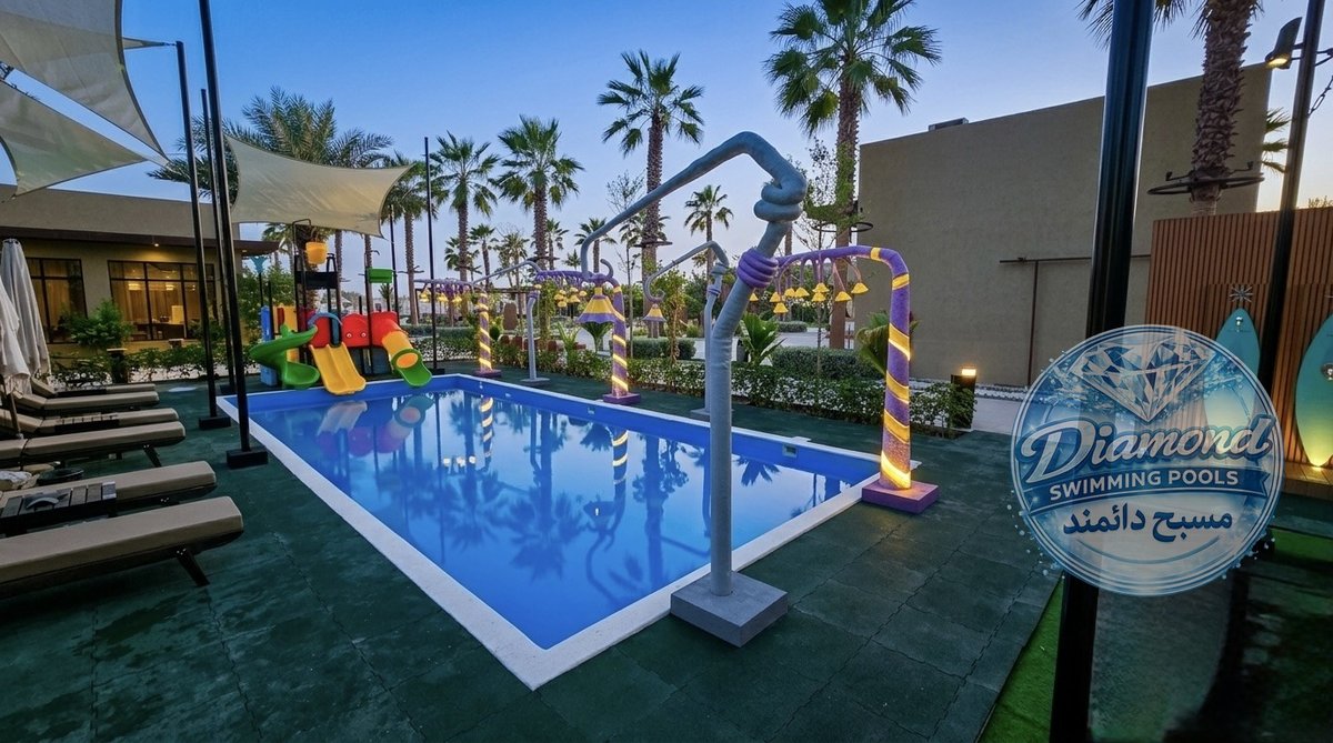 Luxury water park resort pool Saudi Arabia
